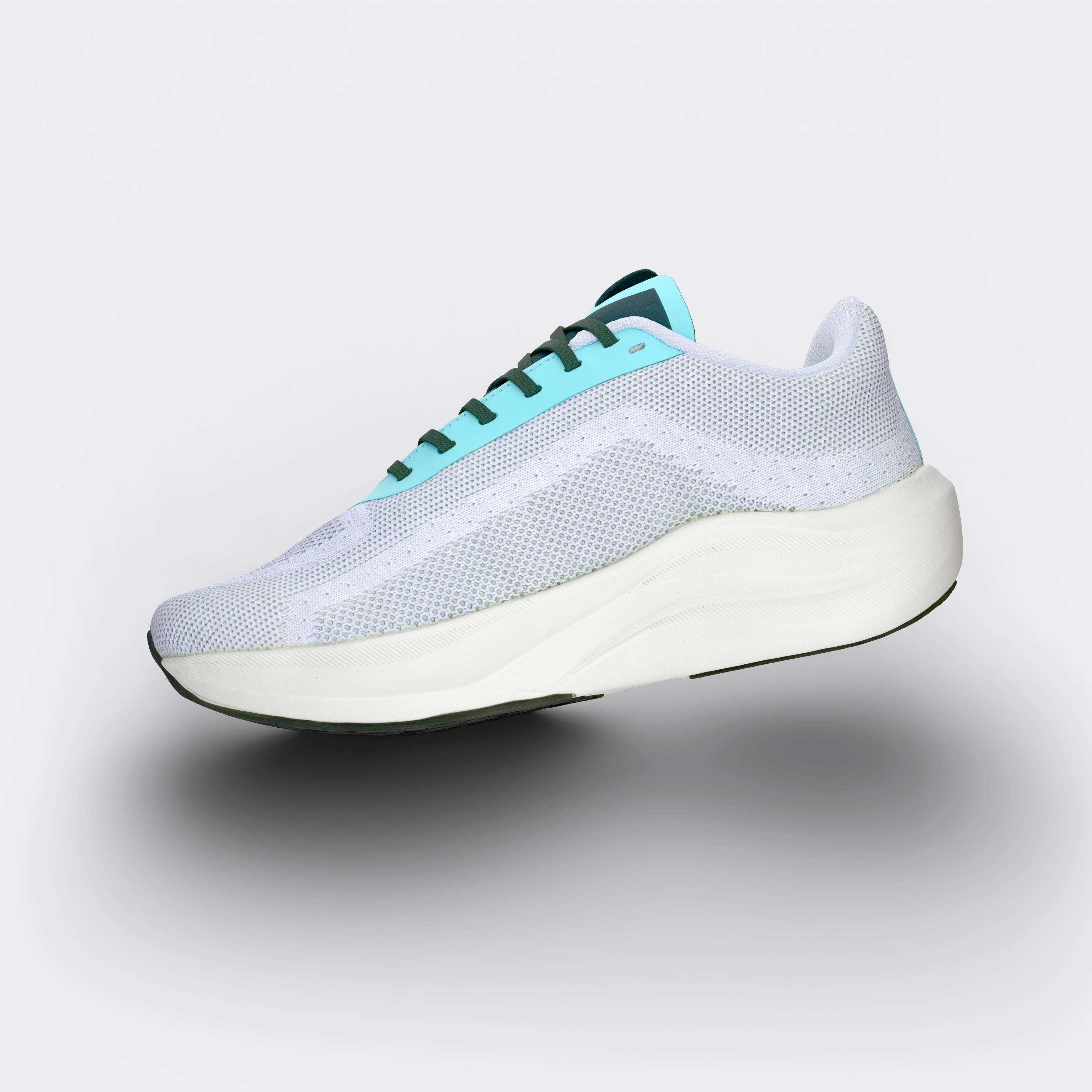 Detalle upper zapatilla Zero Minted Ice – tejido mesh transpirable y cordones planos